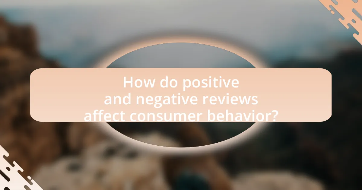 How do positive and negative reviews affect consumer behavior?